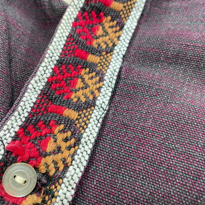 【中古品】【メンズ】 MAYAN MODERN GUATEMALA SHIRT ガテマラ シャツ トップス 146-260414-kh-01-izu カラー：バーガンディー系 万代Net店