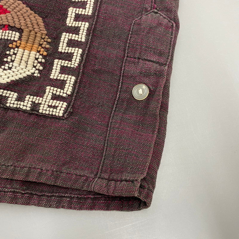 【中古品】【メンズ】 MAYAN MODERN GUATEMALA SHIRT ガテマラ シャツ トップス 146-260414-kh-01-izu カラー：バーガンディー系 万代Net店