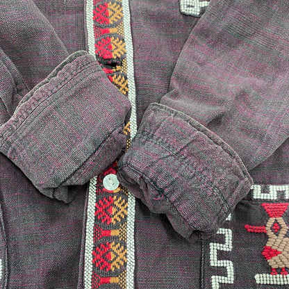 【中古品】【メンズ】 MAYAN MODERN GUATEMALA SHIRT ガテマラ シャツ トップス 146-260414-kh-01-izu カラー：バーガンディー系 万代Net店