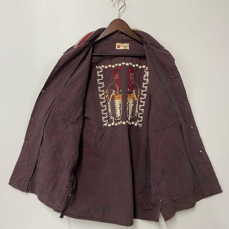 【中古品】【メンズ】 MAYAN MODERN GUATEMALA SHIRT ガテマラ シャツ トップス 146-260414-kh-01-izu カラー：バーガンディー系 万代Net店