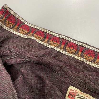 【中古品】【メンズ】 MAYAN MODERN GUATEMALA SHIRT ガテマラ シャツ トップス 146-260414-kh-01-izu カラー：バーガンディー系 万代Net店