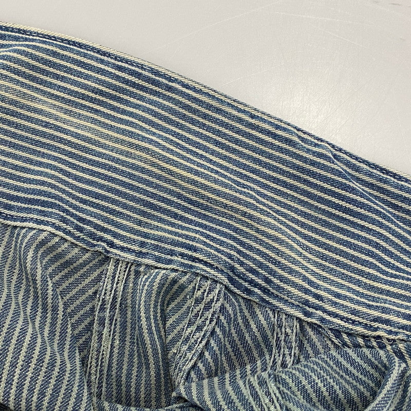 【中古品】【メンズ】 PENNY'S ペニーズ PAY DAY HICKORY STRIPE COVERALL ペイデイ ヒッコリー ストライプ カバーオール アウター 146-260414-kh-08-izu カラー：ネイビー 万代Net店