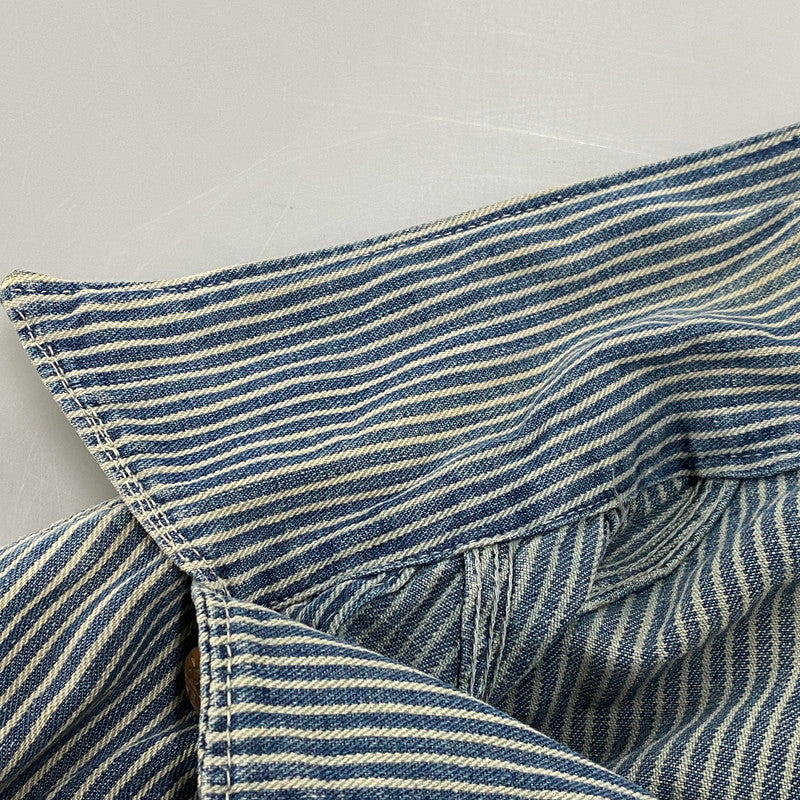 【中古品】【メンズ】 PENNY'S ペニーズ PAY DAY HICKORY STRIPE COVERALL ペイデイ ヒッコリー ストライプ カバーオール アウター 146-260414-kh-08-izu カラー：ネイビー 万代Net店
