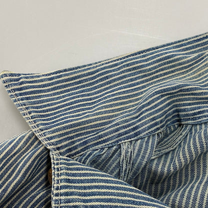 【中古品】【メンズ】 PENNY'S ペニーズ PAY DAY HICKORY STRIPE COVERALL ペイデイ ヒッコリー ストライプ カバーオール アウター 146-260414-kh-08-izu カラー：ネイビー 万代Net店