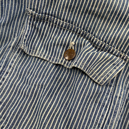 【中古品】【メンズ】 PENNY'S ペニーズ PAY DAY HICKORY STRIPE COVERALL ペイデイ ヒッコリー ストライプ カバーオール アウター 146-260414-kh-08-izu カラー：ネイビー 万代Net店