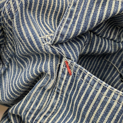 【中古品】【メンズ】 PENNY'S ペニーズ PAY DAY HICKORY STRIPE COVERALL ペイデイ ヒッコリー ストライプ カバーオール アウター 146-260414-kh-08-izu カラー：ネイビー 万代Net店