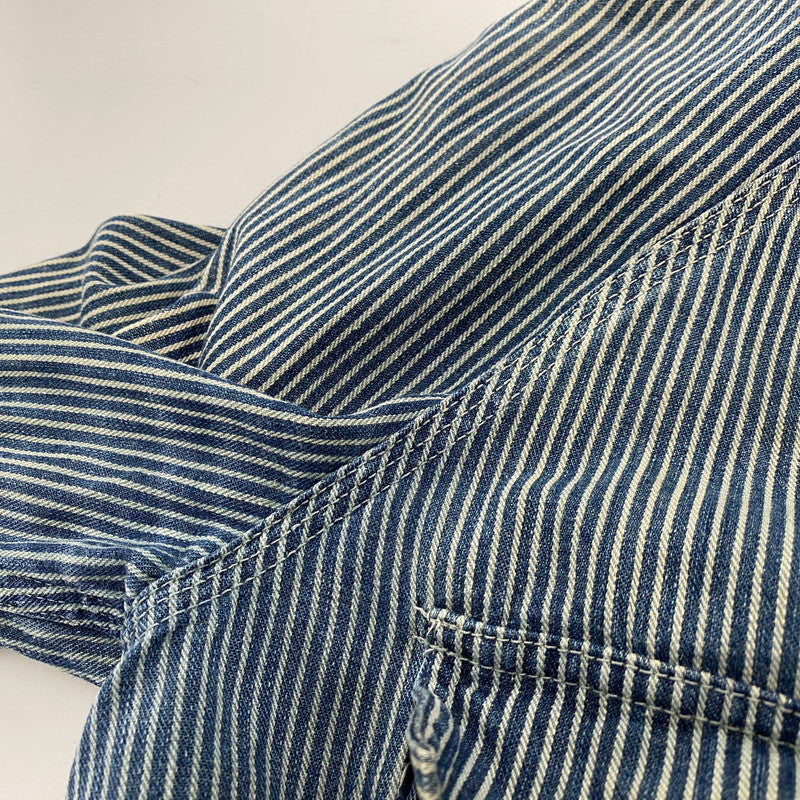 【中古品】【メンズ】 PENNY'S ペニーズ PAY DAY HICKORY STRIPE COVERALL ペイデイ ヒッコリー ストライプ カバーオール アウター 146-260414-kh-08-izu カラー：ネイビー 万代Net店