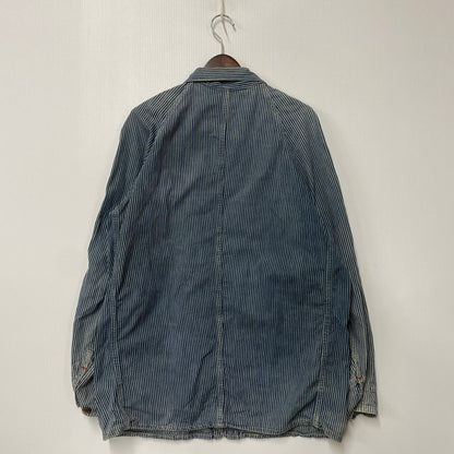 【中古品】【メンズ】 PENNY'S ペニーズ PAY DAY HICKORY STRIPE COVERALL ペイデイ ヒッコリー ストライプ カバーオール アウター 146-260414-kh-08-izu カラー：ネイビー 万代Net店