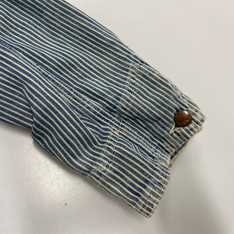 【中古品】【メンズ】 PENNY'S ペニーズ PAY DAY HICKORY STRIPE COVERALL ペイデイ ヒッコリー ストライプ カバーオール アウター 146-260414-kh-08-izu カラー：ネイビー 万代Net店