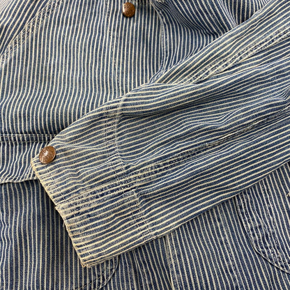 【中古品】【メンズ】 PENNY'S ペニーズ PAY DAY HICKORY STRIPE COVERALL ペイデイ ヒッコリー ストライプ カバーオール アウター 146-260414-kh-08-izu カラー：ネイビー 万代Net店