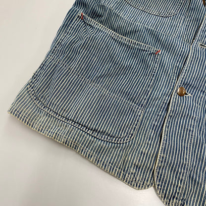 【中古品】【メンズ】 PENNY'S ペニーズ PAY DAY HICKORY STRIPE COVERALL ペイデイ ヒッコリー ストライプ カバーオール アウター 146-260414-kh-08-izu カラー：ネイビー 万代Net店