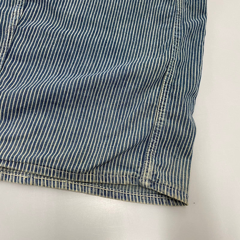 【中古品】【メンズ】 PENNY'S ペニーズ PAY DAY HICKORY STRIPE COVERALL ペイデイ ヒッコリー ストライプ カバーオール アウター 146-260414-kh-08-izu カラー：ネイビー 万代Net店