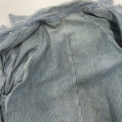 【中古品】【メンズ】 PENNY'S ペニーズ PAY DAY HICKORY STRIPE COVERALL ペイデイ ヒッコリー ストライプ カバーオール アウター 146-260414-kh-08-izu カラー：ネイビー 万代Net店