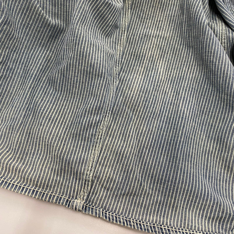 【中古品】【メンズ】 PENNY'S ペニーズ PAY DAY HICKORY STRIPE COVERALL ペイデイ ヒッコリー ストライプ カバーオール アウター 146-260414-kh-08-izu カラー：ネイビー 万代Net店