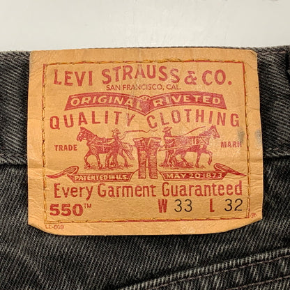 【中古品】【メンズ】 00550-7460 刻印264 RELAXED FIT BLACK 00S 550 DENIM PANTS リラックス フィット ブラック デニム パンツ ボトムス ズボン 157-260413-cs-07-izu サイズ：W33 L32 カラー：ブラック 万代Net店