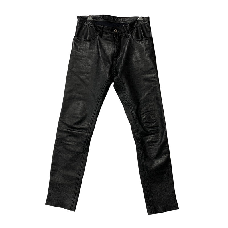 【中古品】【メンズ】 KADOYA カドヤ LOX 2275 228 COW K'S LEATHER PANTS カウ レザー パンツ ボトムス ズボン 156-260413-cs-08-izu サイズ：M カラー：ブラック 万代Net店