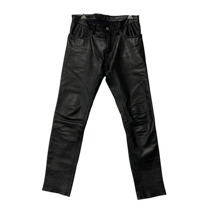 【中古品】【メンズ】 KADOYA カドヤ LOX 2275 228 COW K'S LEATHER PANTS カウ レザー パンツ ボトムス ズボン 156-260413-cs-08-izu サイズ：M カラー：ブラック 万代Net店