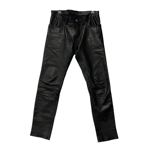 【中古品】【メンズ】 KADOYA カドヤ LOX 2275 228 COW K'S LEATHER PANTS カウ レザー パンツ ボトムス ズボン 156-260413-cs-08-izu サイズ：M カラー：ブラック 万代Net店