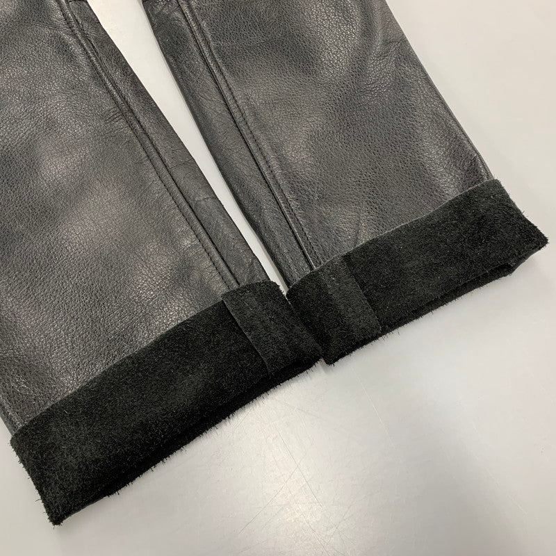 【中古品】【メンズ】 KADOYA カドヤ LOX 2275 228 COW K'S LEATHER PANTS カウ レザー パンツ ボトムス ズボン 156-260413-cs-08-izu サイズ：M カラー：ブラック 万代Net店