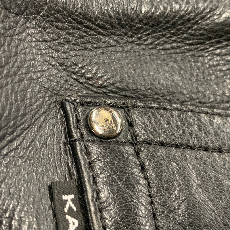 【中古品】【メンズ】 KADOYA カドヤ LOX 2275 228 COW K'S LEATHER PANTS カウ レザー パンツ ボトムス ズボン 156-260413-cs-08-izu サイズ：M カラー：ブラック 万代Net店