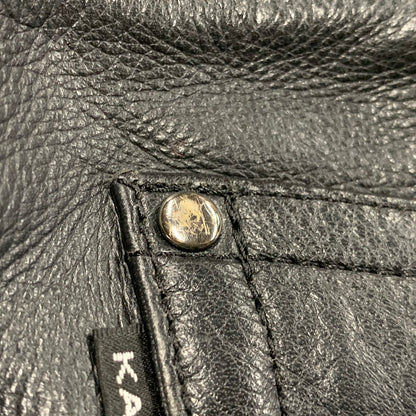 【中古品】【メンズ】 KADOYA カドヤ LOX 2275 228 COW K'S LEATHER PANTS カウ レザー パンツ ボトムス ズボン 156-260413-cs-08-izu サイズ：M カラー：ブラック 万代Net店