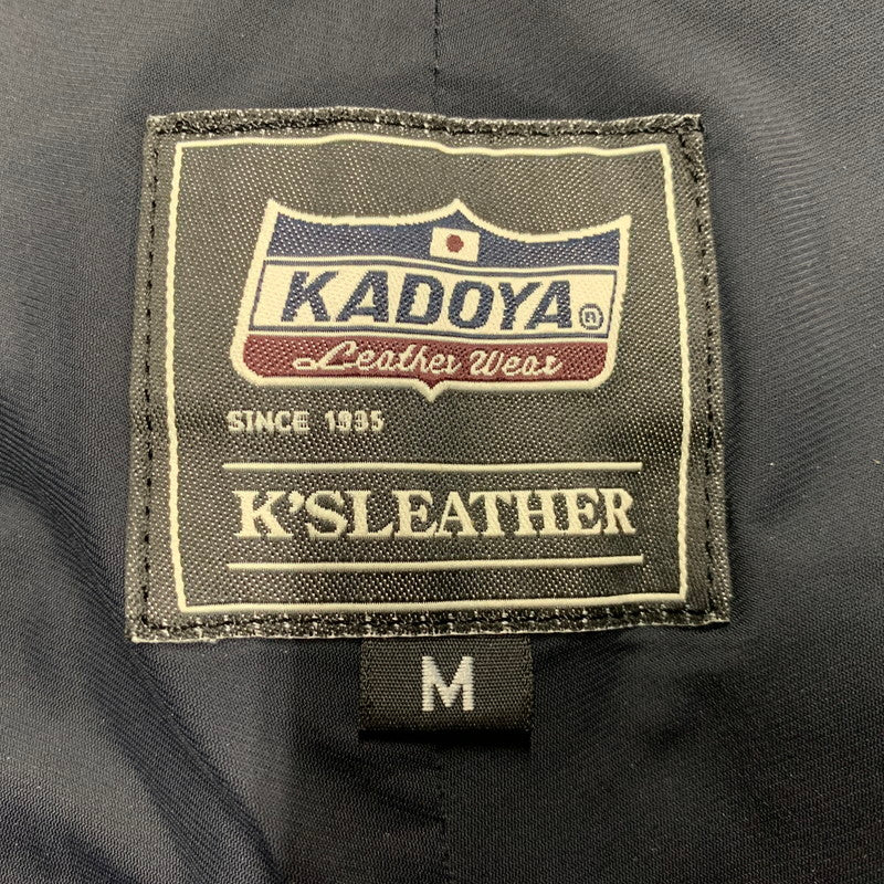 【中古品】【メンズ】 KADOYA カドヤ LOX 2275 228 COW K'S LEATHER PANTS カウ レザー パンツ ボトムス ズボン 156-260413-cs-08-izu サイズ：M カラー：ブラック 万代Net店