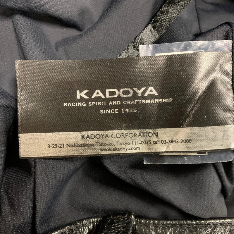 【中古品】【メンズ】 KADOYA カドヤ LOX 2275 228 COW K'S LEATHER PANTS カウ レザー パンツ ボトムス ズボン 156-260413-cs-08-izu サイズ：M カラー：ブラック 万代Net店