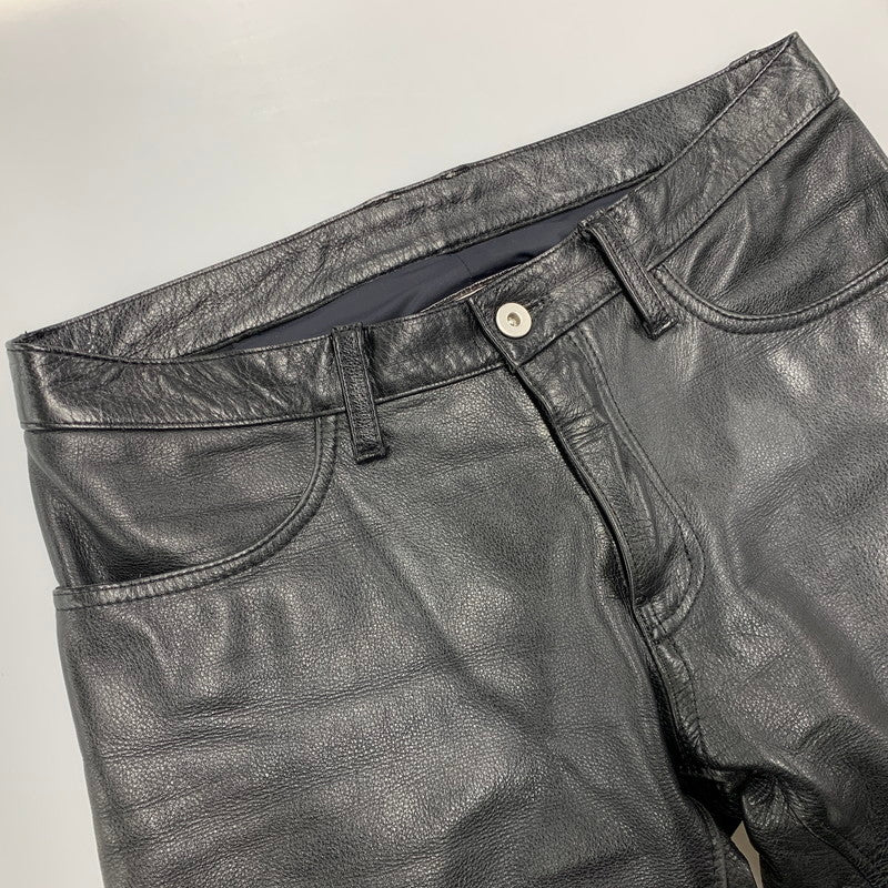 【中古品】【メンズ】 KADOYA カドヤ LOX 2275 228 COW K'S LEATHER PANTS カウ レザー パンツ ボトムス ズボン 156-260413-cs-08-izu サイズ：M カラー：ブラック 万代Net店