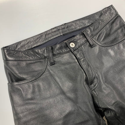 【中古品】【メンズ】 KADOYA カドヤ LOX 2275 228 COW K'S LEATHER PANTS カウ レザー パンツ ボトムス ズボン 156-260413-cs-08-izu サイズ：M カラー：ブラック 万代Net店
