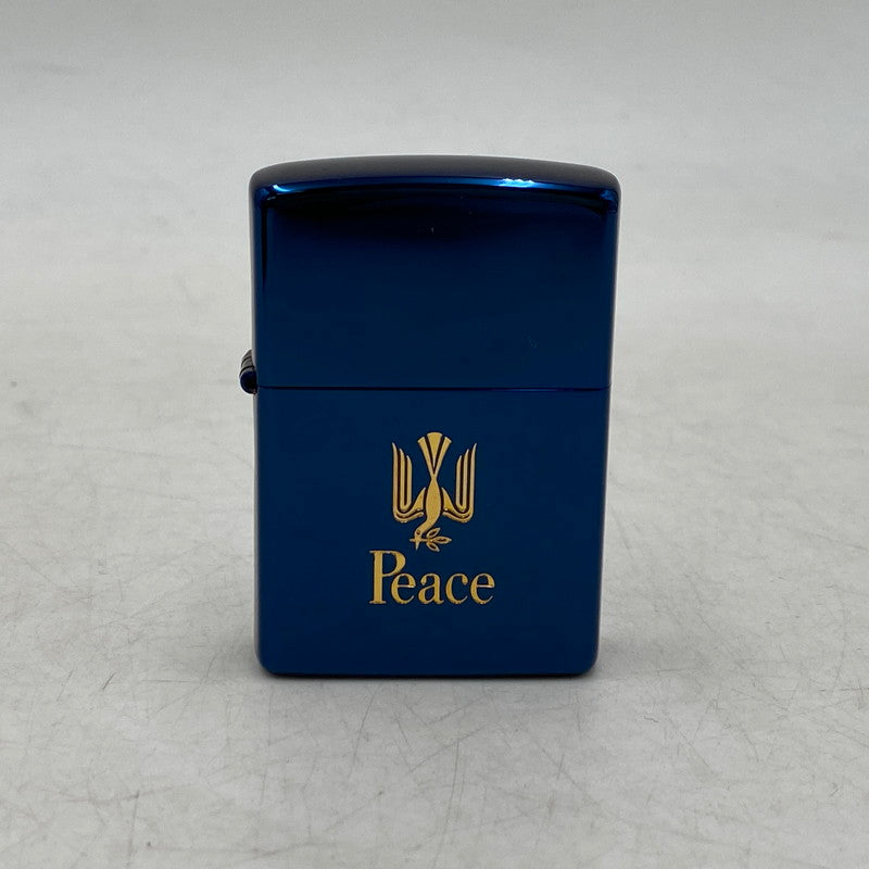 【中古美品】【メンズ/レディース】 ZIPPO ジッポ PEACE ピース 75TH ANNIVERSARY 75周年 アニバーサリー 20年製造 ライター 喫煙具 206-260413-ya-07-izu カラー：ネイビー 万代Net店