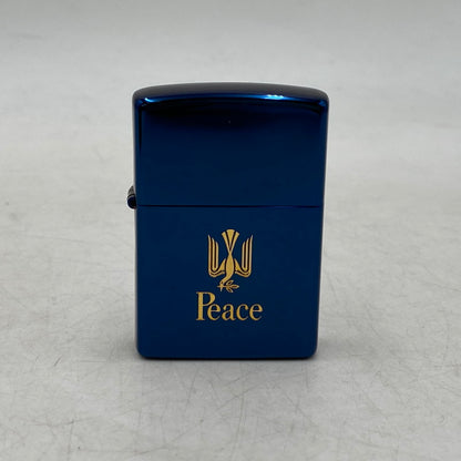 【中古美品】【メンズ/レディース】 ZIPPO ジッポ PEACE ピース 75TH ANNIVERSARY 75周年 アニバーサリー 20年製造 ライター 喫煙具 206-260413-ya-07-izu カラー：ネイビー 万代Net店