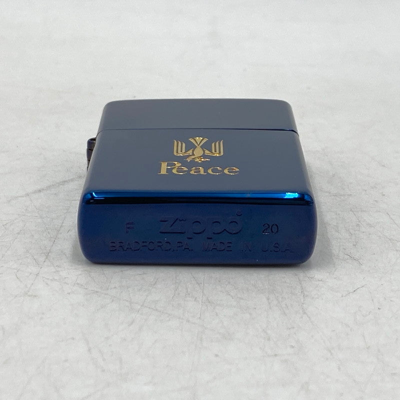 【中古美品】【メンズ/レディース】 ZIPPO ジッポ PEACE ピース 75TH ANNIVERSARY 75周年 アニバーサリー 20年製造 ライター 喫煙具 206-260413-ya-07-izu カラー：ネイビー 万代Net店