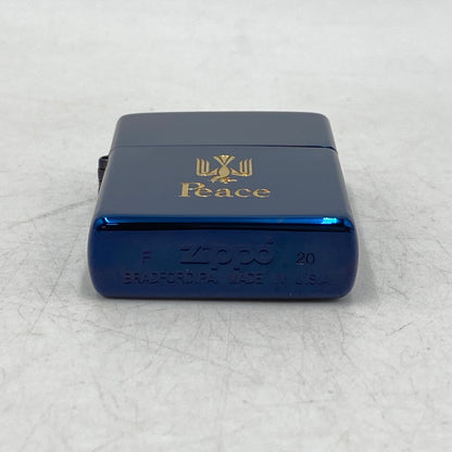 【中古美品】【メンズ/レディース】 ZIPPO ジッポ PEACE ピース 75TH ANNIVERSARY 75周年 アニバーサリー 20年製造 ライター 喫煙具 206-260413-ya-07-izu カラー：ネイビー 万代Net店
