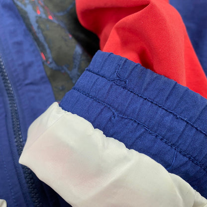 【中古品】【メンズ】 OLD ADIDAS オールド アディダス 万国旗タグ SIDE LINE ZIPUP NYLON JACKET サイド ライン ジップアップ ナイロン ジャケット アウター 146-260417-kh-09-izu サイズ：F 180 カラー：マルチ 万代Net店