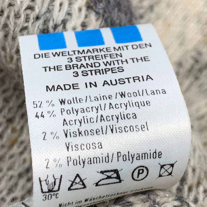 【中古品】【メンズ】 OLD ADIDAS オールド アディダス 90S 万国旗タグ 幾何学模様 SHAWL COLLAR KNIT ショール カラー ニット トップス 長袖 146-260731-cs-22-izu サイズ：52 カラー：ベージュ×グレー 万代Net店
