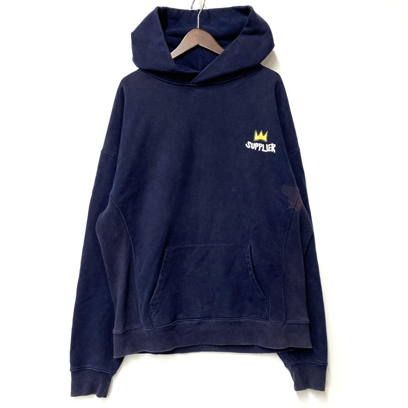 【現状渡し品】【メンズ】 SUPPLIER サプライヤー DISCO HOODIE ディスコ フーディー トップス 長袖 142-260413-cs-19-izu サイズ：XL カラー：ネイビー 万代Net店