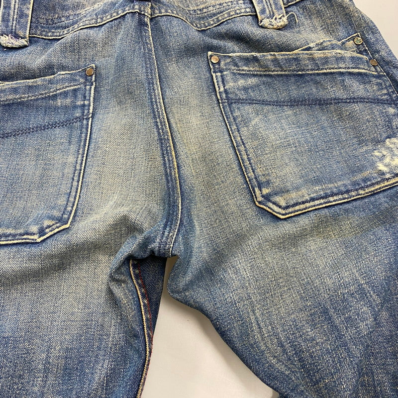 【中古品】【メンズ】 DIESEL ディーゼル CRUSHED GIMMICK WIDE DENIM PANTS クラッシュド ギミック ワイド デニム パンツ ボトムス ズボン 152-260413-cs-16-izu サイズ：32 カラー：インディゴ 万代Net店