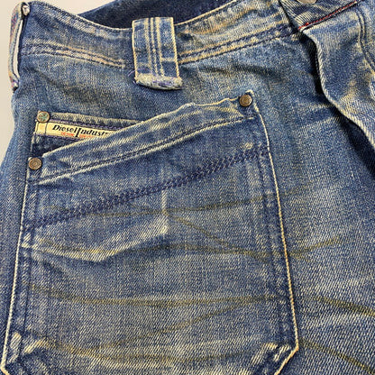 【中古品】【メンズ】 DIESEL ディーゼル CRUSHED GIMMICK WIDE DENIM PANTS クラッシュド ギミック ワイド デニム パンツ ボトムス ズボン 152-260413-cs-16-izu サイズ：32 カラー：インディゴ 万代Net店