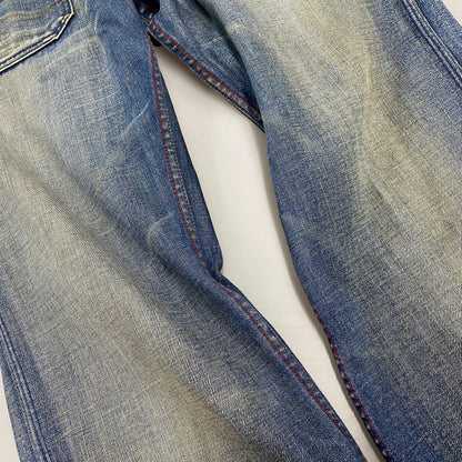 【中古品】【メンズ】 DIESEL ディーゼル CRUSHED GIMMICK WIDE DENIM PANTS クラッシュド ギミック ワイド デニム パンツ ボトムス ズボン 152-260413-cs-16-izu サイズ：32 カラー：インディゴ 万代Net店