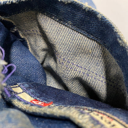 【中古品】【メンズ】 DIESEL ディーゼル CRUSHED GIMMICK WIDE DENIM PANTS クラッシュド ギミック ワイド デニム パンツ ボトムス ズボン 152-260413-cs-16-izu サイズ：32 カラー：インディゴ 万代Net店