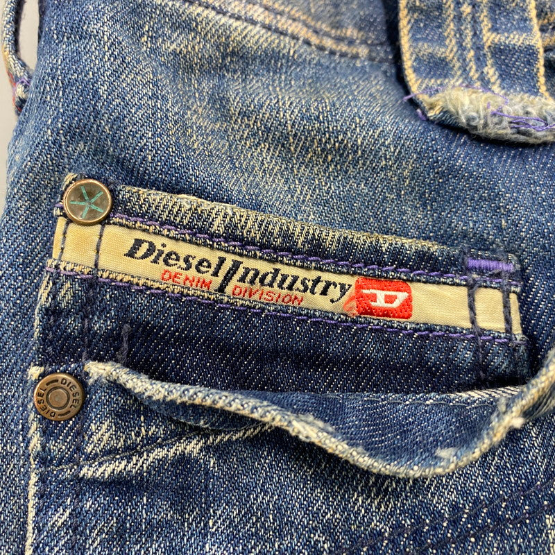 【中古品】【メンズ】 DIESEL ディーゼル CRUSHED GIMMICK WIDE DENIM PANTS クラッシュド ギミック ワイド デニム パンツ ボトムス ズボン 152-260413-cs-16-izu サイズ：32 カラー：インディゴ 万代Net店