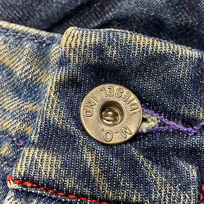 【中古品】【メンズ】 DIESEL ディーゼル CRUSHED GIMMICK WIDE DENIM PANTS クラッシュド ギミック ワイド デニム パンツ ボトムス ズボン 152-260413-cs-16-izu サイズ：32 カラー：インディゴ 万代Net店