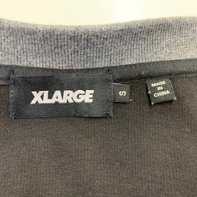 【中古品】【メンズ】 XLARGE エクストララージ 101232014007 KNIT ZIP UP SHIRT ニット ジップ アップ シャツ トップス 半袖 142-260730-cs-16-izu サイズ：S カラー：ブラック 万代Net店