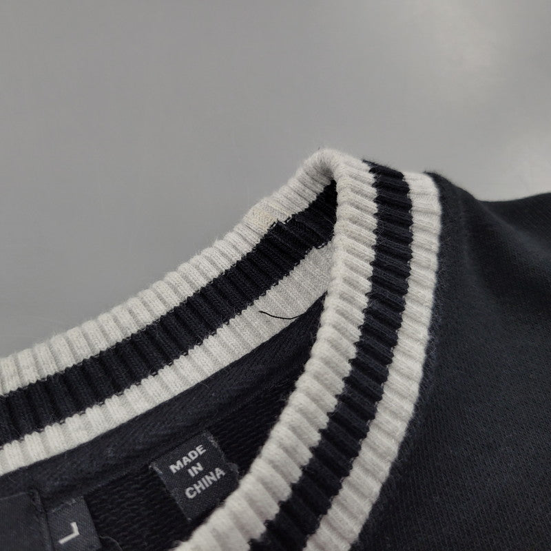 【中古品】【メンズ】 XLARGE エクストララージ 101233012025 RETRO CREWNECK SWEAT レトロ クルーネック スウェット トップス 142-260605-kh-12-izu サイズ：L カラー：ブラック×ホワイト 万代Net店