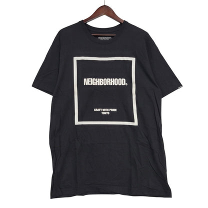 【中古品】【メンズ】 NEIGHBORHOOD ネイバーフッド SPOT. TEE Tシャツ ロゴ 半袖 トップス 142-260416-as-05-izu サイズ：L カラー：ブラック 万代Net店