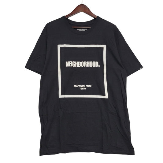 【中古品】【メンズ】 NEIGHBORHOOD ネイバーフッド SPOT. TEE Tシャツ ロゴ 半袖 トップス 142-260416-as-05-izu サイズ：L カラー：ブラック 万代Net店