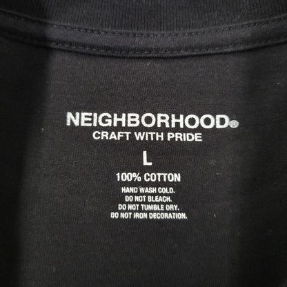 【中古品】【メンズ】 NEIGHBORHOOD ネイバーフッド SPOT. TEE Tシャツ ロゴ 半袖 トップス 142-260416-as-05-izu サイズ：L カラー：ブラック 万代Net店