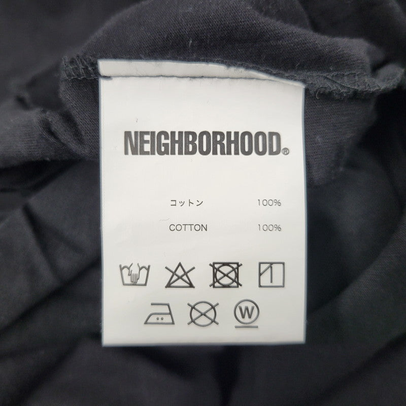 【中古品】【メンズ】 NEIGHBORHOOD ネイバーフッド SPOT. TEE Tシャツ ロゴ 半袖 トップス 142-260416-as-05-izu サイズ：L カラー：ブラック 万代Net店