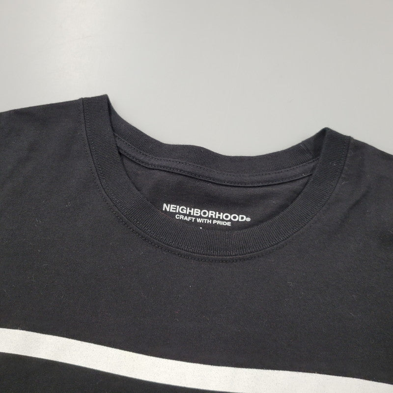 【中古品】【メンズ】 NEIGHBORHOOD ネイバーフッド SPOT. TEE Tシャツ ロゴ 半袖 トップス 142-260416-as-05-izu サイズ：L カラー：ブラック 万代Net店