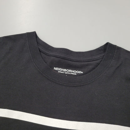 【中古品】【メンズ】 NEIGHBORHOOD ネイバーフッド SPOT. TEE Tシャツ ロゴ 半袖 トップス 142-260416-as-05-izu サイズ：L カラー：ブラック 万代Net店